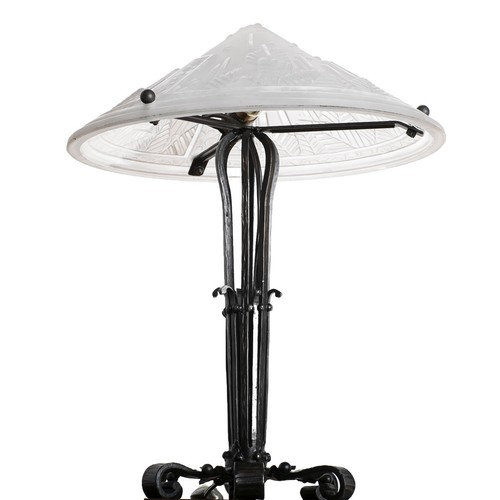 Lampe verre fer forgé - et,