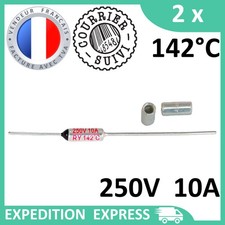 2 fusibles thermiques 142° thermofusible + kit bagues de sertissage embouts
