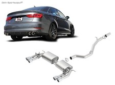 Borla Inox Système d'échappement sport depuis la Cat. Ø76mm-System Audi S3 8V Je