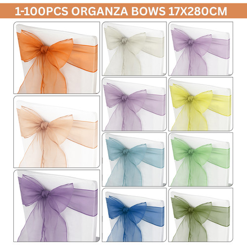 Organza noeuds 17x280cm - organza, tissu
