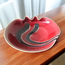 Elchinger. Coupe ou centre de table en faïence en forme de coquillage XXe siècle