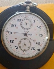 Montre à Gousset LIP chronograph Roue à Colonne Vendu POUR PIÈCES Lire Descripti