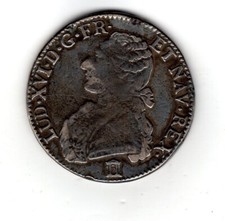 France Ecu ROYAL Louis XVI  1785 K  BORDEAUX Argent Silver