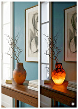 Superbe vase balustre en pâte