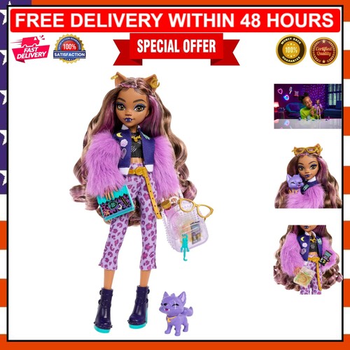 Clawdeen wolf doll with faux - wolf,