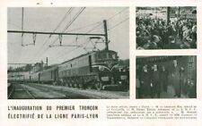 Document ancien inauguration premier tronçon Paris-Lyon 1950 issu de magazine