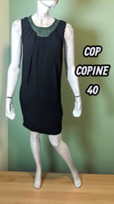Cop Copine Taille 40  Robe sans manches noire et verte modèle Fame