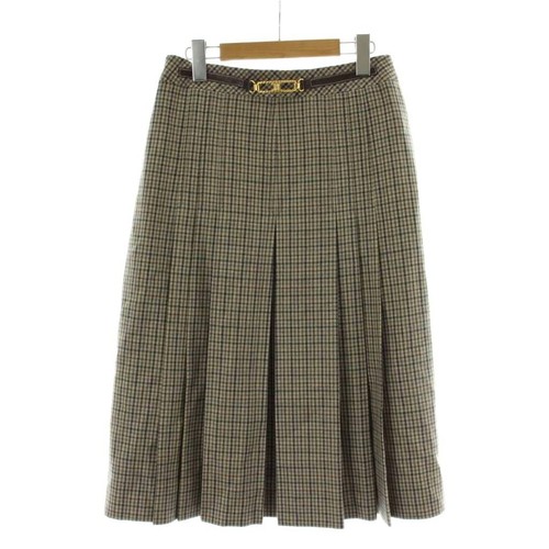 Jupe plissée laine beige - plissée,