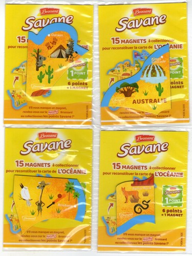 Lot 4 magnets savane - ,