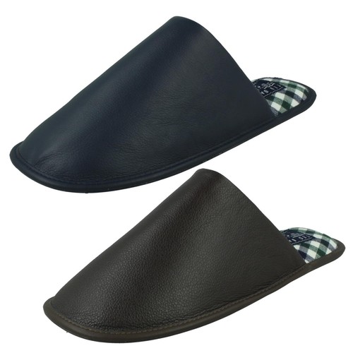 Mules cuir marine - en, marron