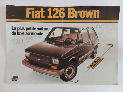 Fiat 126 brown brochure - fiat,