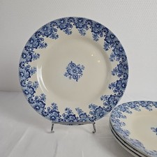 Assiettes Plates Décor Floral Choisy Le Roi Terre De Fer 1900s