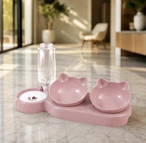 Gamelle chat double - chat, bol