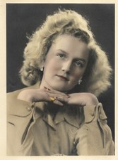 PHOTO EPOQUE Début XXème Colorisée à la main Jeune fille PAPIER KODAK BROMESKO