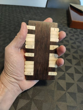 Ancien Marqueur ,Compteur de Points Jeux de Cartes Bridge , Palissandre Art Déco