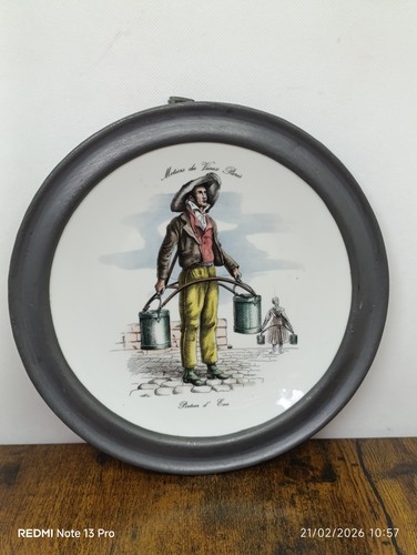 Assiette porcelaine étain - assiette,