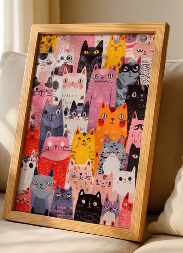 Toile décorative chats - décorative,