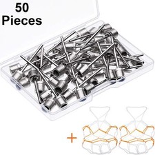 50 Pièces Aiguille de Pompe à Ballon Aiguille de Gonflage à Air en Acier Inox...