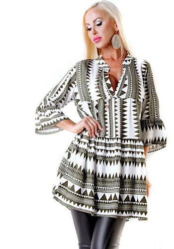 Tunique kaftan ethno motif - kaftan,