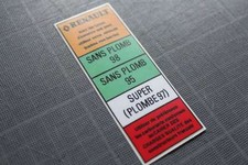 Autocollants Stickers Clio Williams 16S 16V Fuel Carburants 16 valvers s