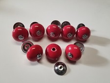 Lot de 8 poignées Bouton En Porcelaine Rouge tiroirs commode ou porte de placard
