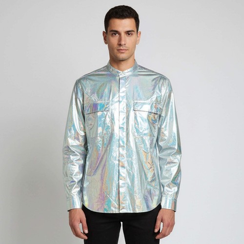 Chemise oversize holographique