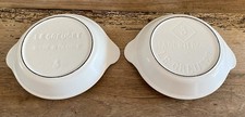 2 petits Plats Ronds Blancs