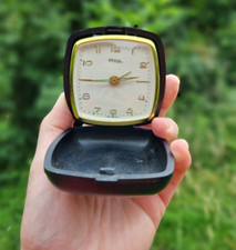 Ancien reveil de voyage "Oskar west germany" noir.