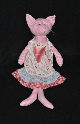 Peluche doudou chat sia - sia, rose