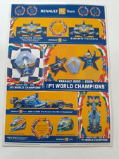 RENAULT Formule 1 , 6 AUTOCOLLANTS, voiture de course, garage, huile, sport (pub