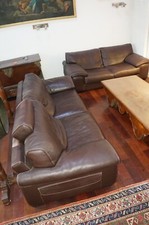 2 Canapés (ou séparément) cuir épais buffle - Roche et Bobois  3 et 2 places