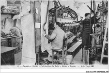 CAR-AAAP7-59-0524 - CAUDRY - Fabrication du Tulle - Metier a broder - Carte ve