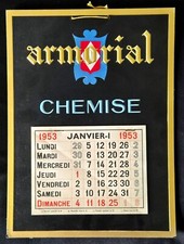 Carton publicitaire Chemise ARMORIAL 1953