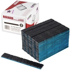 Poids adhésifs pour jantes alu 60g 5+10g Noir Poids d'équilibrage 100x barres...