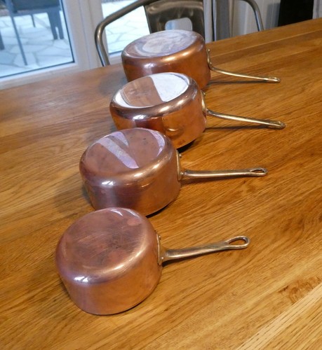 Lot casseroles en cuivre - lot,