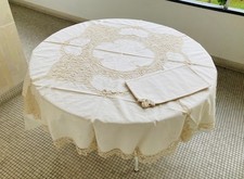 Neuf nappe ronde lin dentelle - ronde,