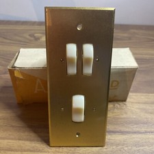 ARNOULD Le Silencieux Plaque Métal Or simple Inter 3 Postes Neuf Tres Rare