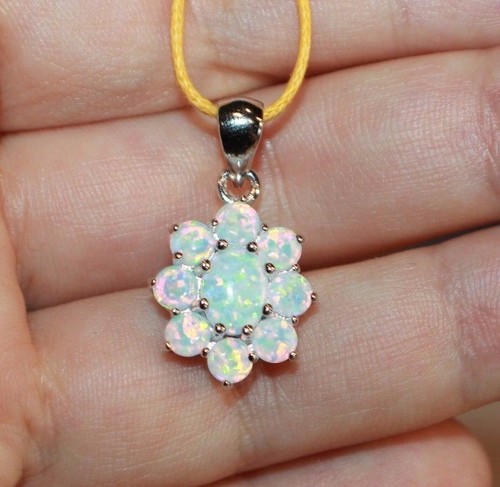Fire opal necklace pendant - fire,