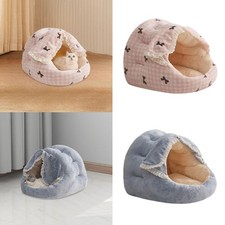 Lit rond à capuche pour chat