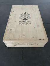 DOMAINE PONSOT Bourgogne CAISSE BOIS VIN 6 BOUTEILLES / VIDE EMPTY / WINE BOX