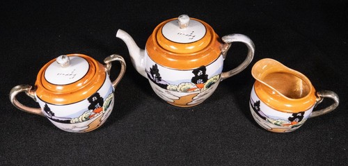 Hand painted tea set - hand,