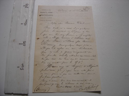 Facture lettre 1860 chemins - lettre, de