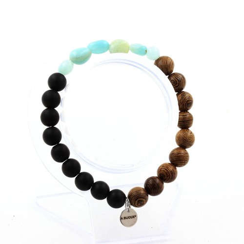 Bracelet amazonite brésil - amazonite, du