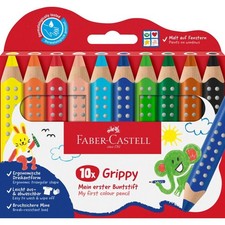 Crayons de couleur - Ergonomique - Mine XXL Jumbo - 10 couleurs - Faber-Castell