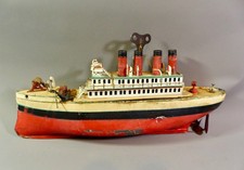 CARETTE - BING - MARKLIN -  BATEAU MECANIQUE - JOUET ANCIEN