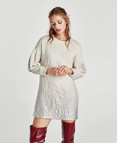 Zara plush dress - zara,