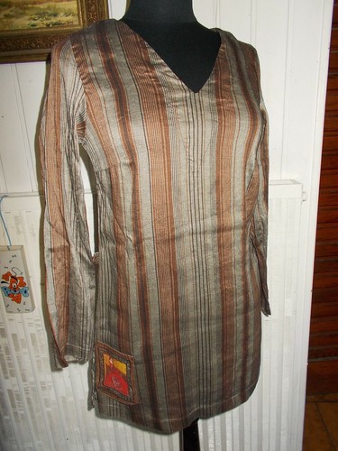 Chemisier tunique lin viscose - chemisier,