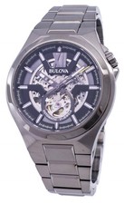 Montre Bulova Classic Noir Cadran En acier inoxydable 98A179 Automatic Homme