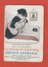 CALENDRIER DE POCHE - 1918 - L'EMPRUNT NATIONAL - STE GLE - GEORGES REDON 1917