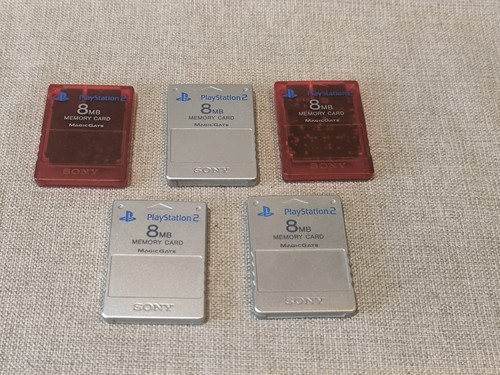 Lot memory card ps2 grises - ps2,